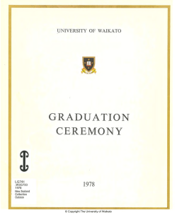 1978 - Apr: Graduation Programme