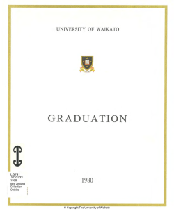 1980 - Apr: Graduation Programme