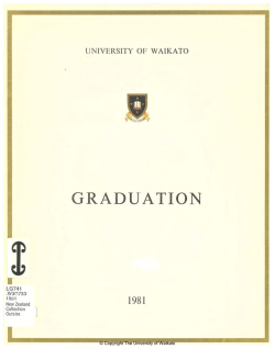 1981 - Apr: Graduation Programme