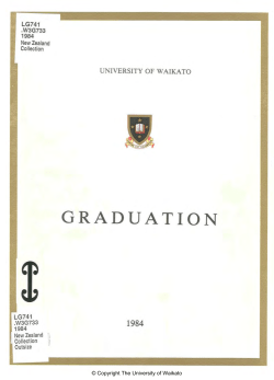 1984 - Apr: Graduation Programme