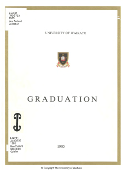 1985 - Apr: Graduation Programme