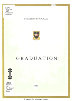 1987 - Apr: Graduation Programme