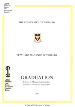 1994 - Oct: Graduation Programme