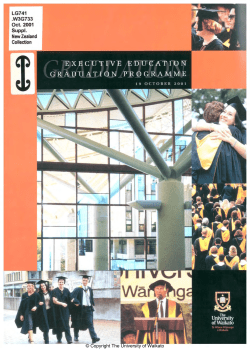 2001 - Oct: Graduation Programme