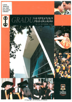 2001 - Oct: Graduation Programme