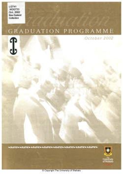 2002 - Oct: Graduation Programme
