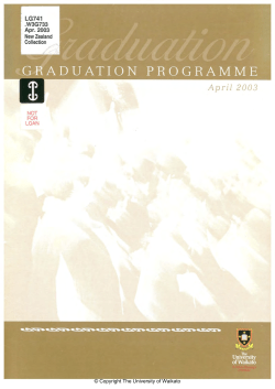 2003 - Apr: Graduation Programme