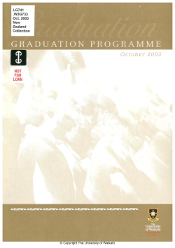 2003 - Oct: Graduation Programme