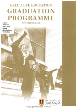 2005 - Nov: Graduation Programme
