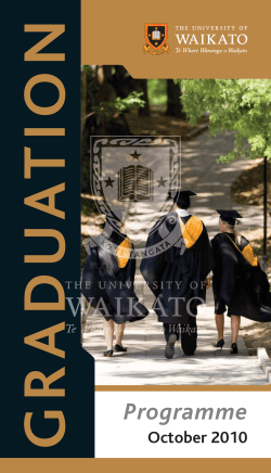 2010 - Oct: Graduation Programme