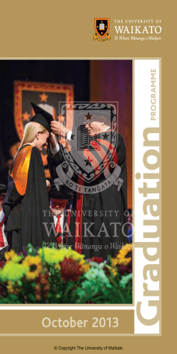 2013 - Oct: Graduation Programme