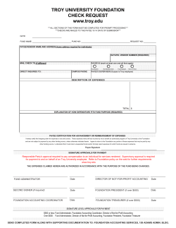 Foundation Check Request