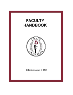 Faculty Handbook, 2010 Edition