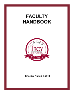 Faculty Handbook, 2012 Edition