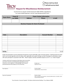 Miscellaneous Reimbursement Form