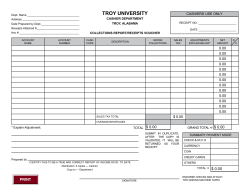 Collections Report/Receipts Voucher