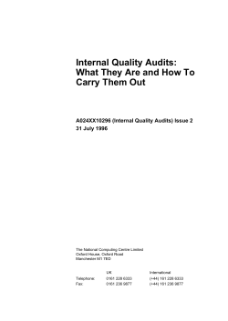 Internal Quality Audits