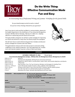 Do the Write Thing: Effective Communication Made Fun and Easy (Feb. 27)