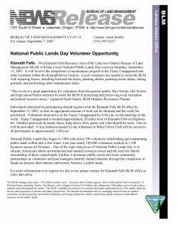 National Public Lands Day Volunteer Opportunity