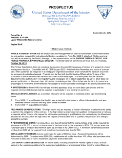 Eagles Bluff Prospectus - October 2013