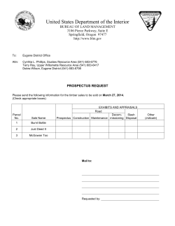 Timber Sale Notice - March 2014