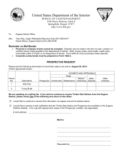 Timber Sale Notice - August 2014