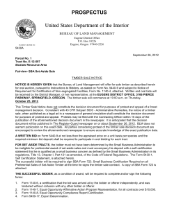 Prospectus Fairview Timber Sale