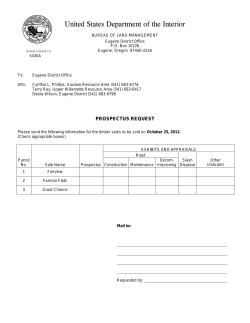 Timber Sale Notice October 2012