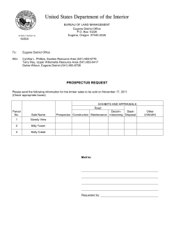 November 2011 Timber Sales