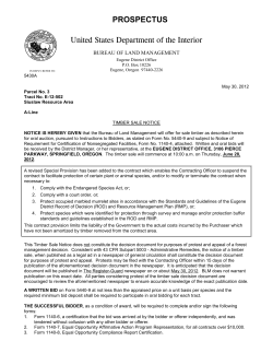 Prospectus-A-Line Timber Sale
