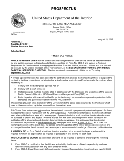 Schaffer Road Timber Sale