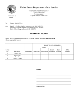 Timber Sale Notice March Sales