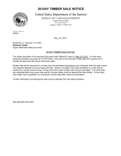 30-Day Notice, Solomon Creek