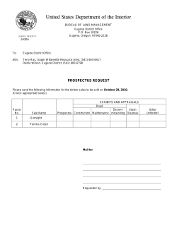 October 28, 2010 Timber Sales