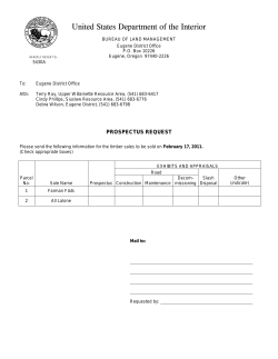 February 17, 2011 Timber Sale Notice
