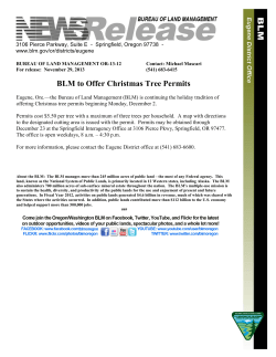 the Bureau of Land Management (BLM) is continuing the holiday tradition of offering Christmas tree permits beginning Monday, December 2