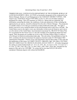 Ocean View CT Timber Sale Notice