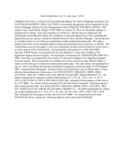 Iron Monkey CT and Crosby CT Timber Sale Notice
