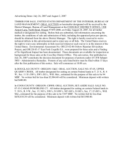 Upper Quarry Creek and Cama Powerline CT