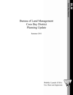 Summer 2011 Planning Update