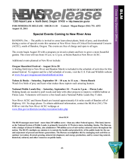 The public is invited to come learn about plants, birds of prey, and shorebirds during a series of special events this summer at New River Area of Critical Environmental Concern (ACEC), south of Bandon, Oregon. The events are free of charge and open to all ages.