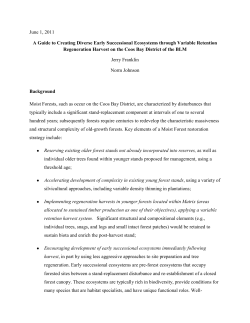 Guide to Creating Diverse Early Successional Ecosystems through Variable Retention Regeneration Harvest on the Coos Bay District