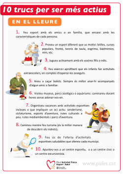 10 trucs per ser m s actius EN EL LLEURE