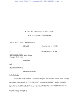 Opinion and Order regarding Obscure Routes