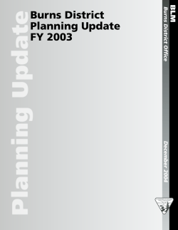 Planning Update 2003