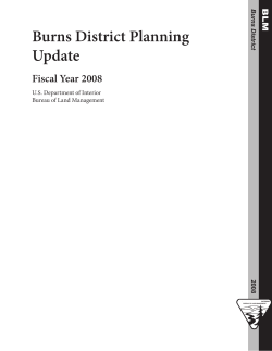 Planning Update 2008-2009
