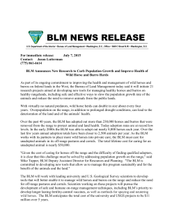 As part of its ongoing commitment to improving the health and management of wild horses and burros on federal lands in the West, the Bureau of Land Management today said it will initiate 21 research projects aimed at developing new tools for managing healthy horses and burros on healthy rangelands, including safe and effective ways to slow the population growth rate of the animals and reduce the need to remove animals from the public lands.