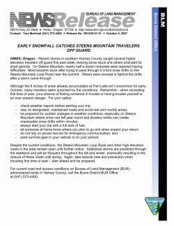 Early Snowfall Catches Steens Mountain Travelers Off Guard