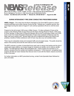 Burns Interagency Fire Zone Conducting Prescribed Burns