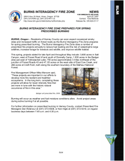 Burns Interagency Fire Zone Prepares for Spring 2007 Prescribed Burning